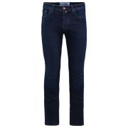 Slim Fit Denim Jeans med Broderi og Skinnpatch