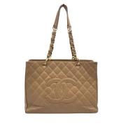 Pre-owned Beige Lær Chanel Tote