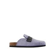 Krystall Loafers - Lilla Skinn - Gnistrande Stil