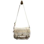 Pre-owned Beige lerret Chanel skulderveske