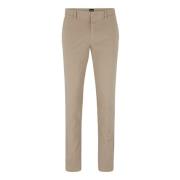 Beige Slim-Fit Stretch-Bomull Chinos