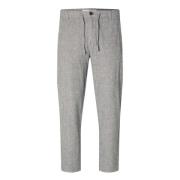 Blå Selected Homme Slhslimtape-Brody 172 Linen Pants Bukse