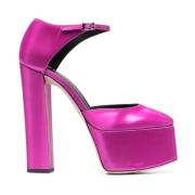 Pumps med Hæl i Fuchsia