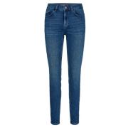 Smale Ankel Lengde Jeans med Ledger Design