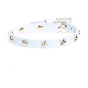 Leather Star Stud Bracelet Mini White