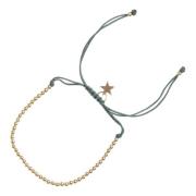 Metal Bead Bracelet Thin Mallard Green