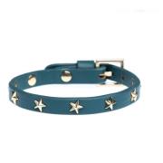 Leather Star Stud Bracelet Mini Teal