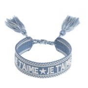 Woven Friendship Bracelet - JE Taime 501 Blue
