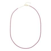 Tennis Chain Necklace 2 MM Pink