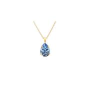 Blue Caroline Svedbom Mini Drop Necklace - Light Sapphire Smykker