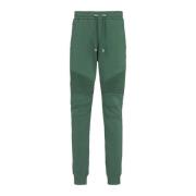 Grnne Ribbede Trykte Joggers