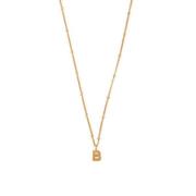 Initial B Satellite Chain Neck - Pale Gold
