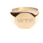 WTF Signet Ring Mini Gold