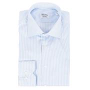Klassisk Blå og Hvit Stripet Skjorte