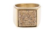 Gull Sand Marmor Signet Ring