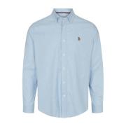 Lyseblå U.S Polo Calvert Flex Shirt Skjorte