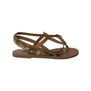 Brunt skinn Gamle greske sandaler