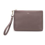 Leather Standing Pouch Dusty Grape