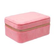 Velvet Jewellery BOX Geranium Pink