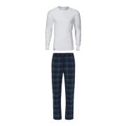 Blå/Hvit Jbs Pyjamas Bomull I Hvit