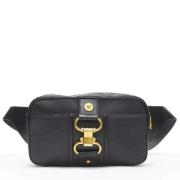 Pre-owned Svart skinn Versace Crossbody veske