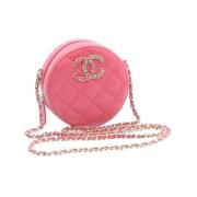 Pre-owned Rosa skinn Chanel skulderveske