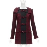 Pre-owned Burgunder ull Chanel Coat