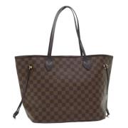 Pre-owned Brunt lerret Louis Vuitton Neverfull