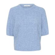 Blå Gestuz Alphagz Knit T-Shirt Overdeler