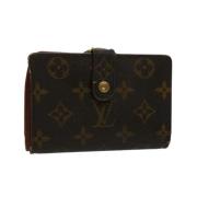 Pre-owned Brunt lerret Louis Vuitton myntpung