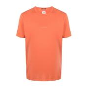 Oransje Logo Print T-skjorte