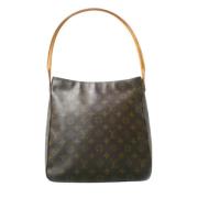 Pre-owned Brunt lerret Louis Vuitton Looping