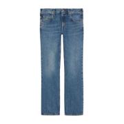 Blå Denim Straight Leg Jeans