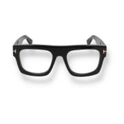 Geometrisk svart acetatbriller