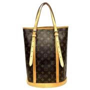 Pre-owned Brunt lerret Louis Vuitton bottepose