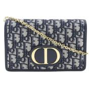 Pre-owned Navy Canvas Dior Trotter Crossbody Bag