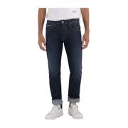 Blå Straight Hyperflex Grover Jeans Bukser