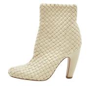 Pre-owned Beige skinn Bottega Veneta stovler