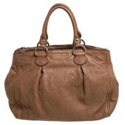 Pre-owned Brunt skinn Miu Miu Tote