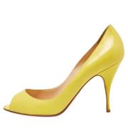 Pre-owned Gult skinn Christian Louboutin haeler