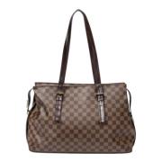 Pre-owned Brunt lerret Louis Vuitton Chelsea