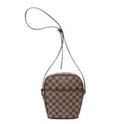 Pre-owned Brunt lerret Louis Vuitton Damier Ebene Ipanema