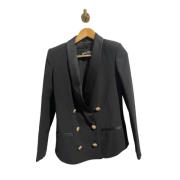 Pre-owned Balmain Blazer i svart stoff