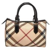 Pre-owned Beige Stoff Burberry Boston Bag