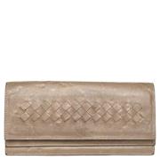 Pre-owned Beige Leather Bottega Veneta lommebok