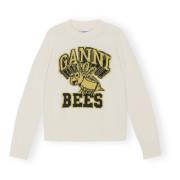 Offwhite Graphic O-Neck Pullover Bees Genser