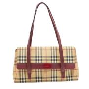 Pre-owned Burgunder laer burberry tote