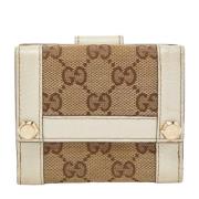 Pre-owned Beige Canvas Gucci lommebok