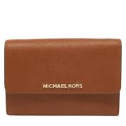 Pre-owned Brunt skinn Michael Kors lommebok