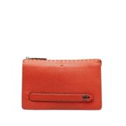 Pre-owned Oransje Fendi Clutch i skinn